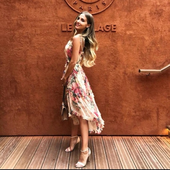 Zimmerman Melody Floating Floral Print Silk Dress Size Zimmermann 0 - Picture 8 of 16